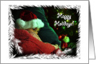 Santa Is Under the Christmas Tree ~ Happy Holidays/Here Comes Santa Animated Collection card