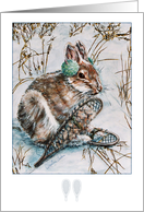 Snow Shoe Hare ~ Season’s Greetings card