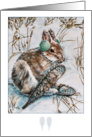 Snow Shoe Hare ~ Season’s Greetings card