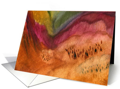 Imaginary Landscape Watercolor card (352003)
