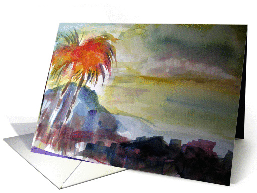 Sunset Palms Valerie May Cuan card (357648)