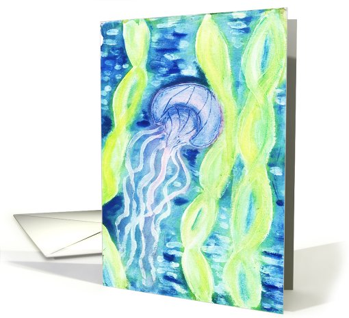 Jellyfish Watercolor Blank card (506361)