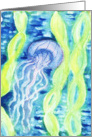 Jellyfish Watercolor Blank Card