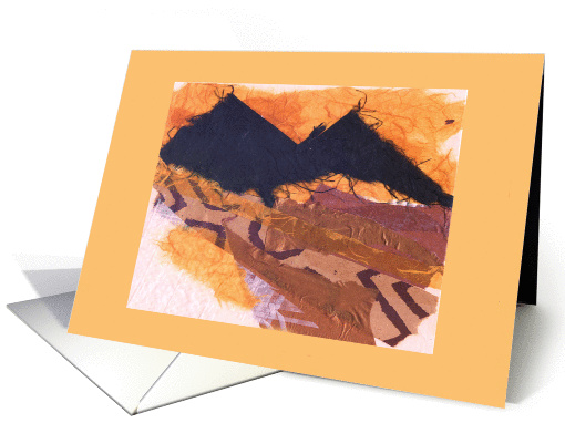Collage With Watercolor Blank card (506363)