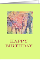 Happy Birthday Card - Mom and Baby Elephant card