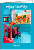 Happy Birthday Mother Window Card