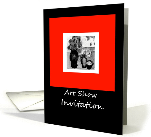 Art Show Invitation. Still Life Roses digitally enhanced... (872985)