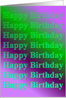 Happy Birthday card