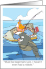 Blank Inside Humor Fishing Must Be Beginner’s Luck card
