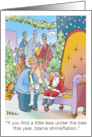 Christmas Humor Happy Shrinkin’ Holidays Merry Christmas card