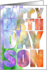 Son Water Color Artistic You’re My Inspiration Happy Birthday Son card
