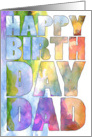 Dad Water Color Artistic You’re My Inspiration Dad Happy Birthday card