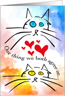 One Thing We Both Agree On We Love You Have a Purrr-fect Father’s Day card