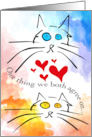 Mother’s Day From Cats One Thing We Both Agree On We LoveYou card