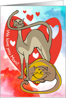 We Love You Mom Happy Valentine’s Day From The Cats card