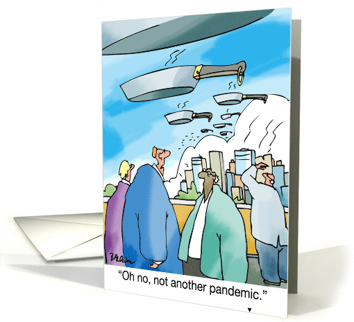 Pandemic Let's Hope it All Pans Out Happy Healthy Father's Day card