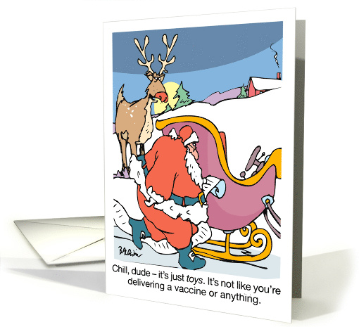 Christmas Humor Coronavirus Essential Service Santa Is On His Way card