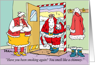 Christmas Humor Merry Christmas Hope It’s Smokin’ card