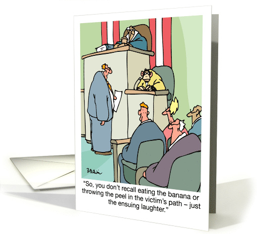 It's Your Birthday Brother In Law Go Bananas Courtroom Scene card