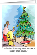 Christmas Humor Supply Chain Issues Have a Simply Wonderful Christmas card