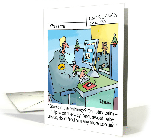 Christmas 911 Humor Wishing You a Christmas Full Of Love Laughter card