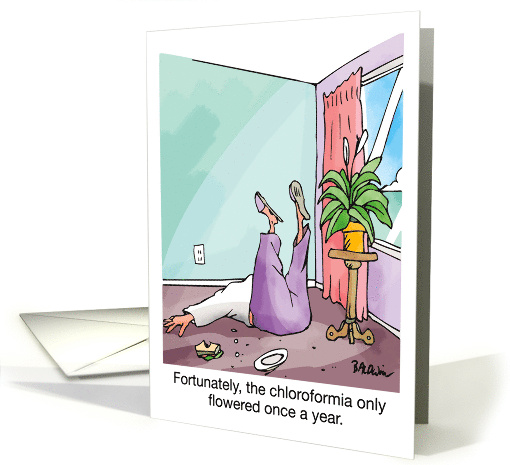Its Your Birthday Knock Yourself Out Houseplant Humor card (1710780)