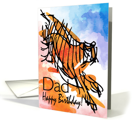 Cat Humor Happy Birthday To Dad From Your Magnificent Cat card