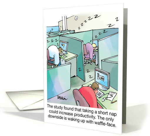 Business Get Well Humor It's Just Waffle Around Here Without You card