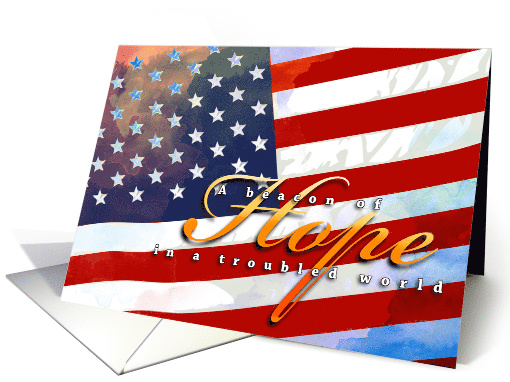 Veterans Day A Beacon Of Hope In a Troubled World Thank You card