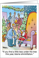Christmas Humor Happy Shrinkin’ Holidays Merry Christmas card