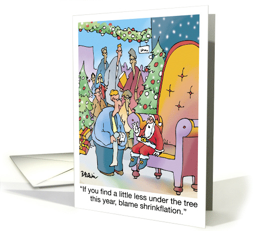 Humor Blame Shrinkflation Happy Little Christmas card (1748620)