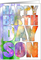 Son Water Color Artistic You’re My Inspiration Happy Birthday Son card