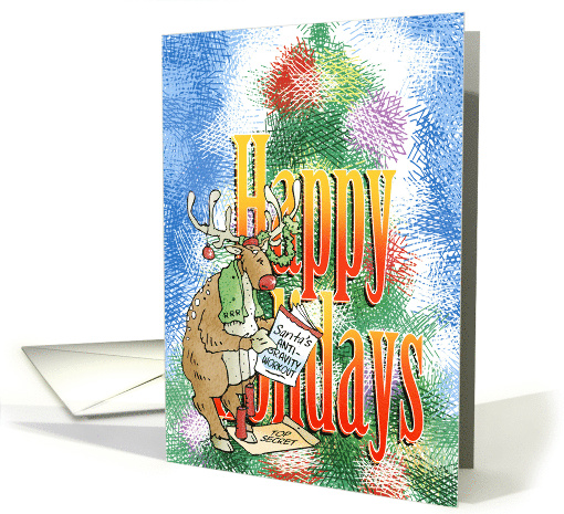 Christmas Humor Santa's Favorite Reindeer Let Your Spirits Soar card