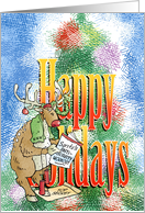 Christmas Humor Santa’s Favorite Reindeer Let Your Spirits Soar card
