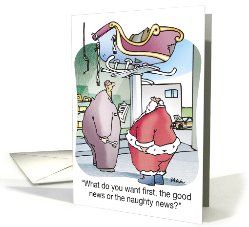 Christmas Humor Wishing You Only Good News This Holiday Season card