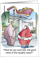 Christmas Humor Wishing You Only Good News This Holiday Season card