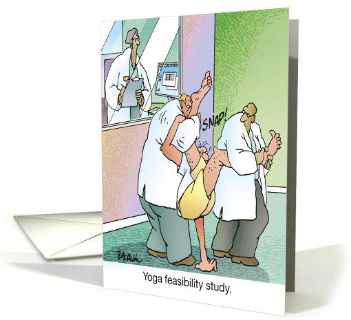 Yoga Happy Fathers Day Or Is That Too Much Of a Stretch card