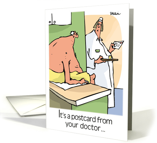 It's a Postcard From Your Doctor Hang In There Get Well card (351667)