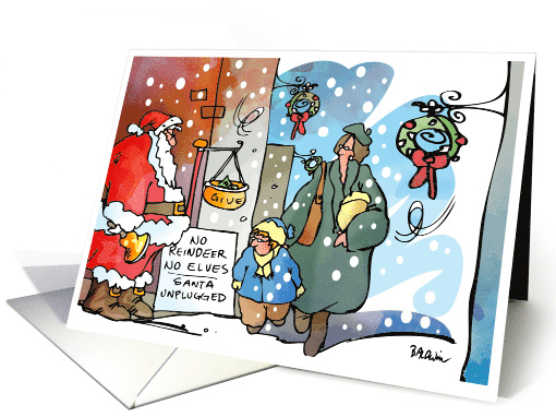 Santa Unplugged Have a Simply Wonderful Christmas card (496053)