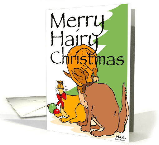 From Cat And Dog Merry Hairy Christmas card (497196)