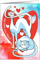 We Love You Mom Happy Valentine’s Day From The Cats card