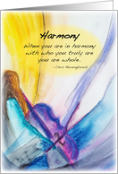 Harmony - Cello card