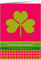 St Patrick’s Day Card - Lucky Shamrock card