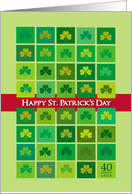 St Patrick’s Day Card - Shades of Green card