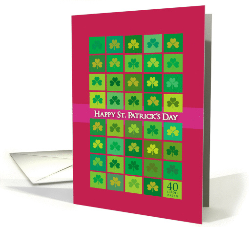 St Patrick's Day Card - Shades of Green card (365936)