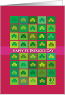 St Patrick’s Day Card - Shades of Green card