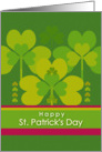 St Patrick’s Day Card - Green Shamrocks card