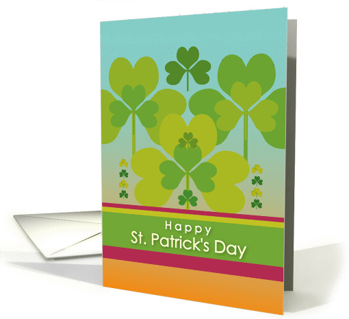 St Patrick's Day Card - Green Shamrocks card (366167)