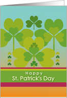 St Patrick’s Day Card - Green Shamrocks card