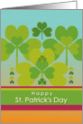 St Patrick’s Day Card - Green Shamrocks card